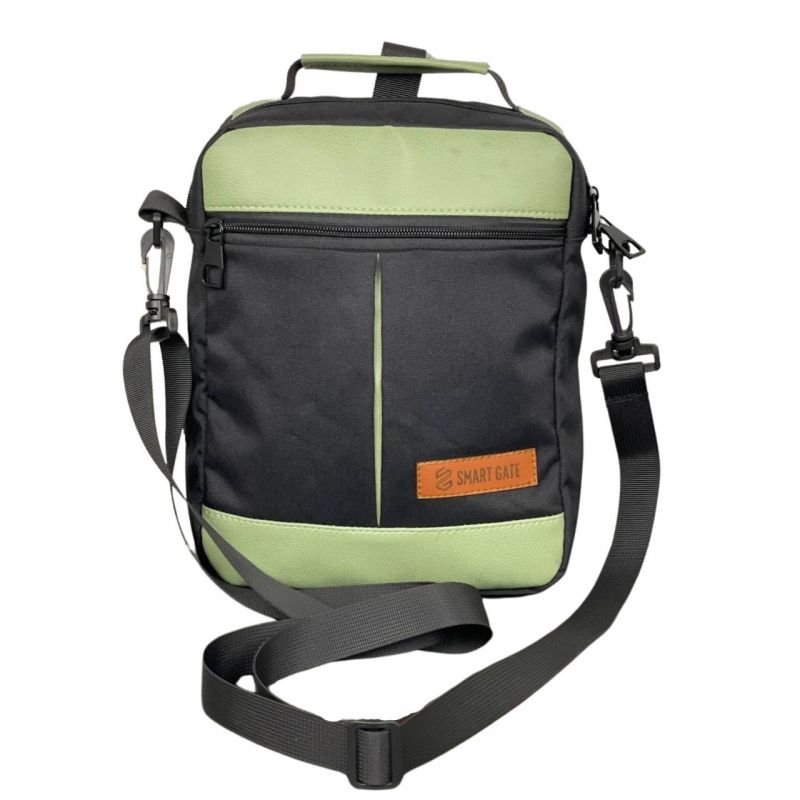 Tablet bag with shoulder strap -10 inch (Green/black)