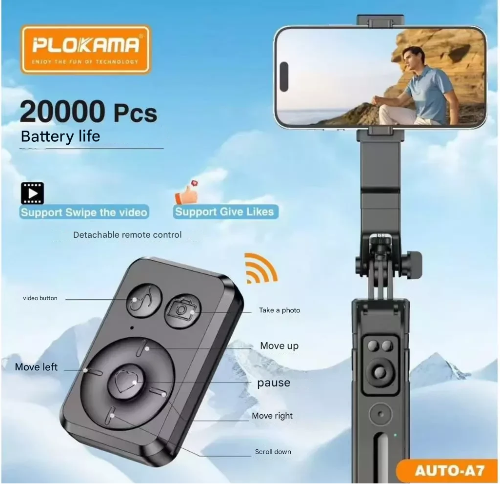 PLOKAMA Selfie Stick Tripod Auto A7