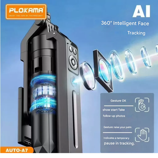 PLOKAMA Selfie Stick Tripod Auto A7