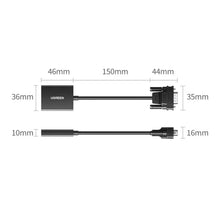 Load image into Gallery viewer, UGREEN VGA to HDMI Converter Adapter Male to Female 1080P 60Hz Video Audio Sync USB-C Power 3.5mm Audio Cable 1M (50945)
