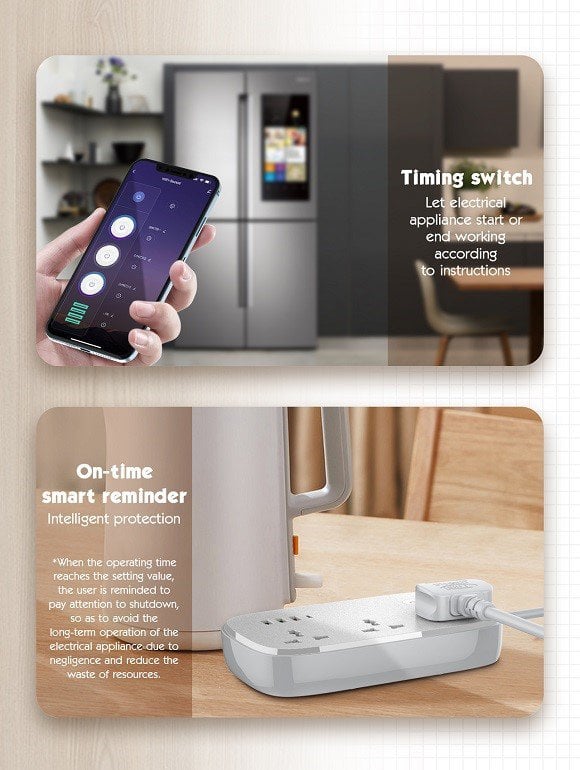 3 AC Outlets Wi-Fi Smart Power Strip SCW3451