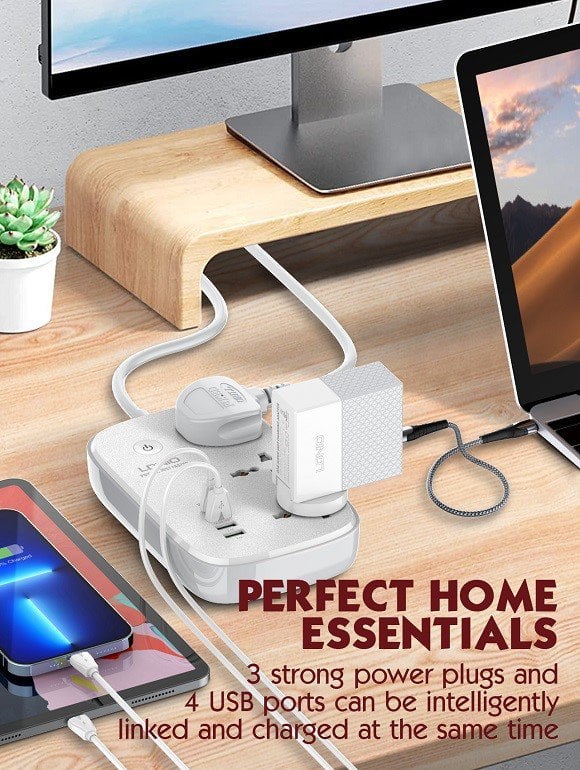 3 AC Outlets Wi-Fi Smart Power Strip SCW3451