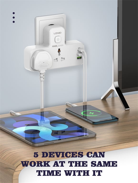 2 AC Outlets Portable Extension Power Socket SC2311