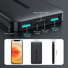 Load image into Gallery viewer, JOYROOM  10000mAh Power Bank 2.1A Large Output Current Dual USB Charging Ports
