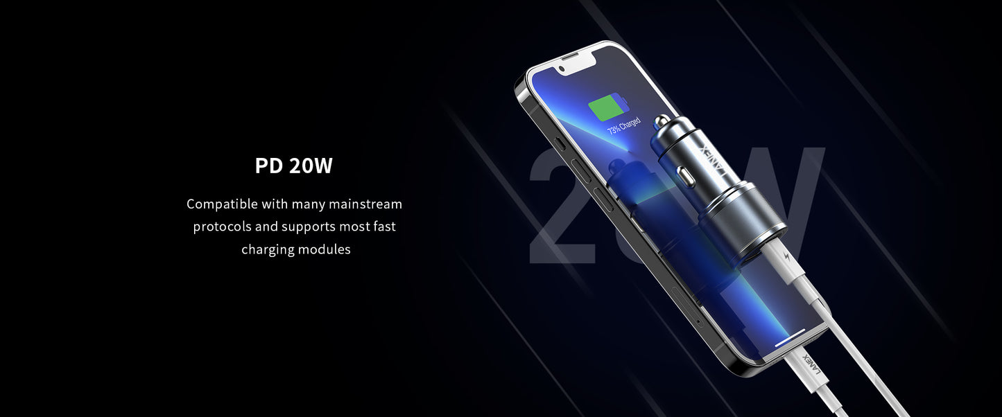 Lanex Car Charger Kit 20 WATT