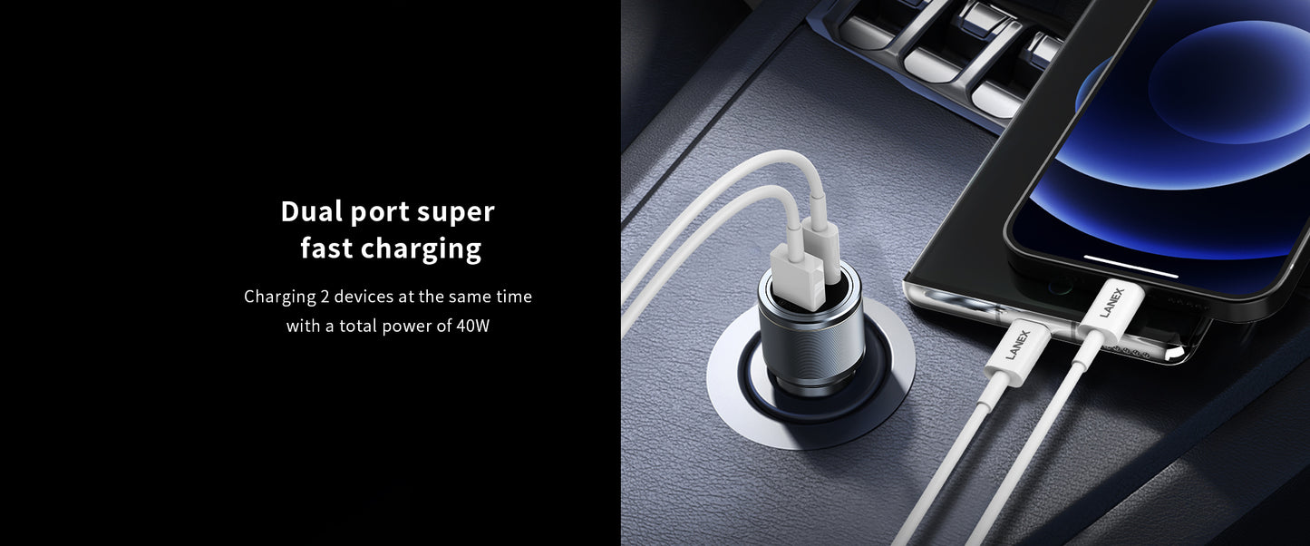Lanex Car Charger Kit 20 WATT