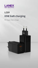 Load image into Gallery viewer, Lanex 65watt GAN charging
