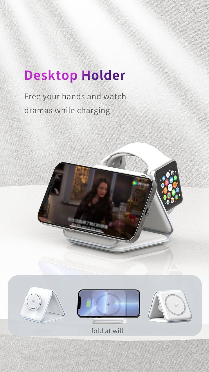 Folding charger Desktop magnetic Adsorption