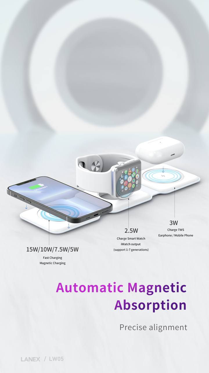 Folding charger Desktop magnetic Adsorption