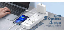 Load image into Gallery viewer, LDNIO 5 power socket , 4 charger port
