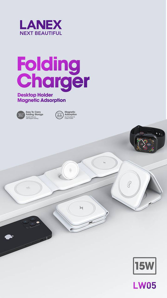 Folding charger Desktop magnetic Adsorption