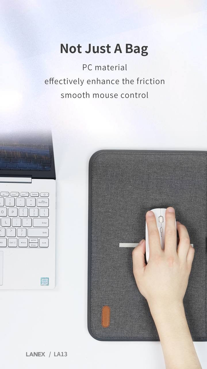 Lanex Silicone Linear Bag, Waterproof, Fall resistance For Laptop & Tablet  14"