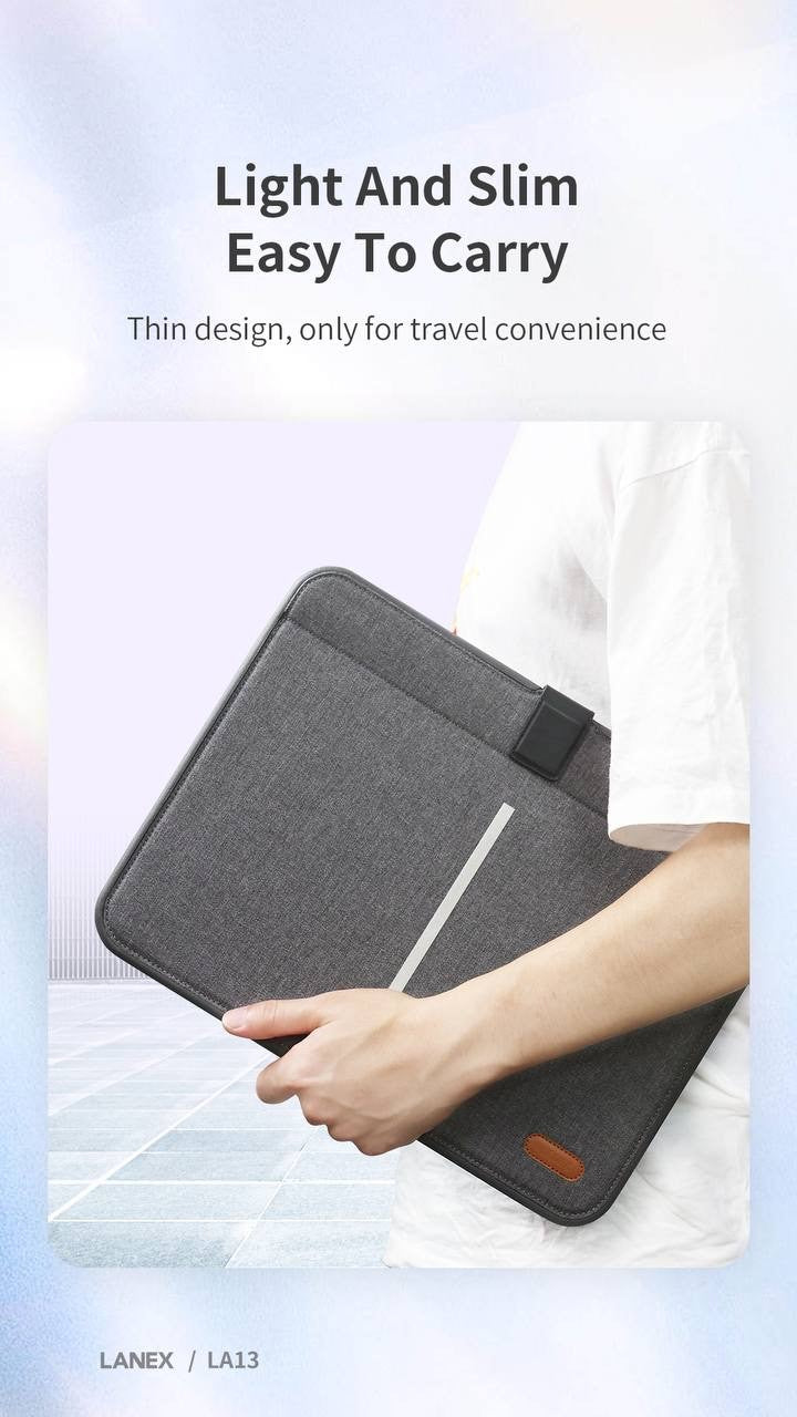 Lanex Silicone Linear Bag, Waterproof, Fall resistance For Laptop & Tablet  14"